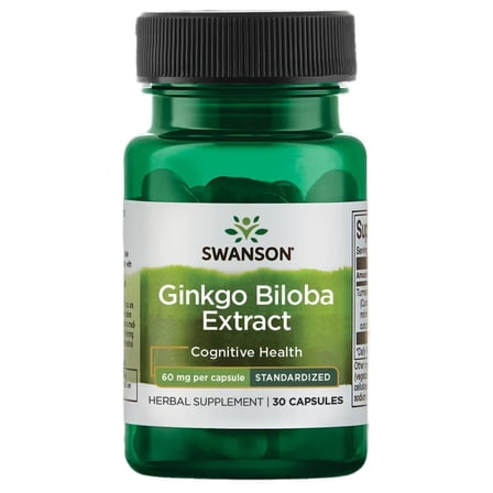 Swanson Ginkgo Biloba Extract 60 mg 30 Capsules