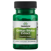 Swanson Ginkgo Biloba Extract 60 mg 30 Capsules