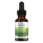 Swanson Ginkgo Biloba Liquid Extract Alcohol- and Sugar-Free 1 fl oz Liquid