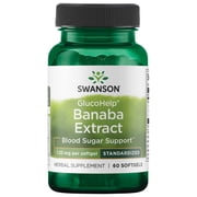 Swanson Glucohelp Banaba Extract 1.33 Milligrams std to 18% 60 Sgels