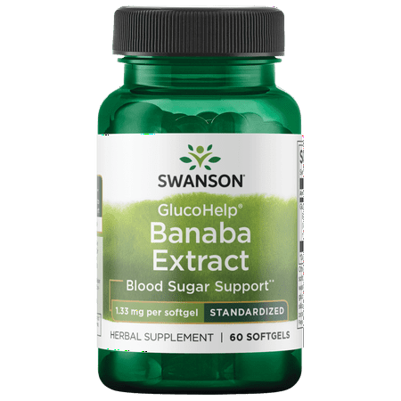 Swanson Glucohelp Banaba Extract 1.33 mg 60 Softgels