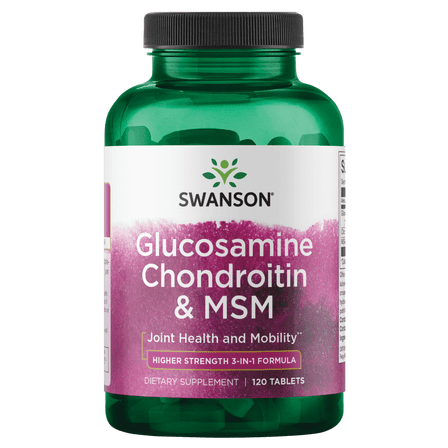 Swanson Glucosamine Chondroitin & Msm - Higher Strength 120 Tabs