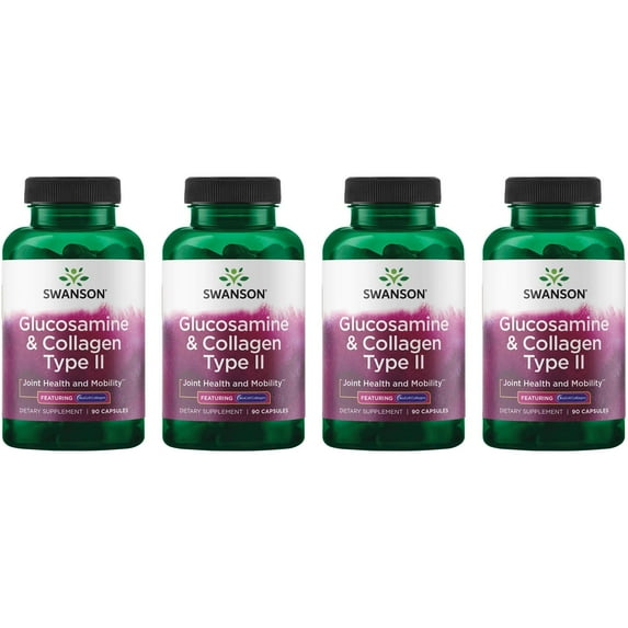 Swanson Glucosamine & Collagen Type Ii - Featuring Biocell Collagen 4 Pack