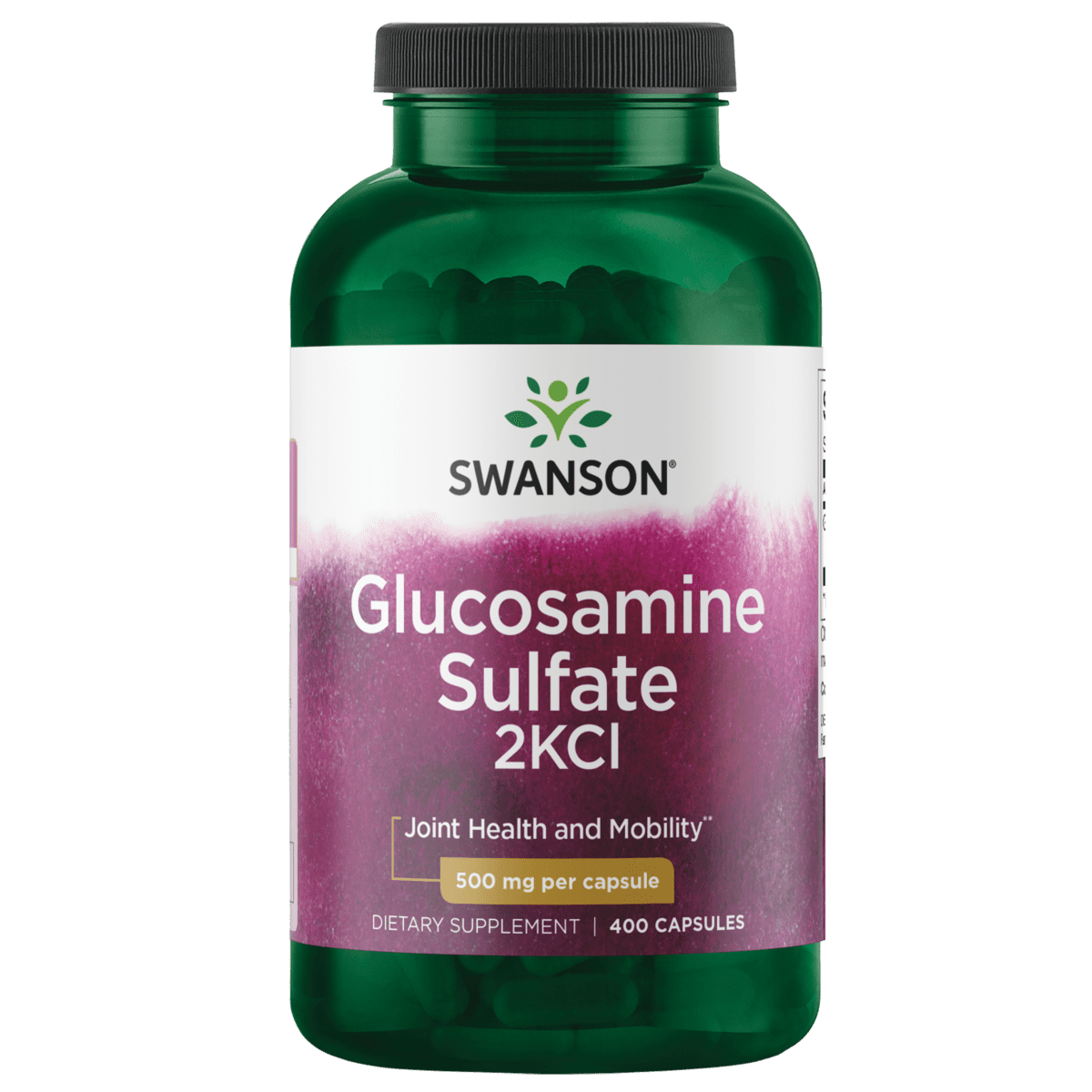 Swanson Glucosamine Sulfate 2Kcl 500 mg 400 Capsules