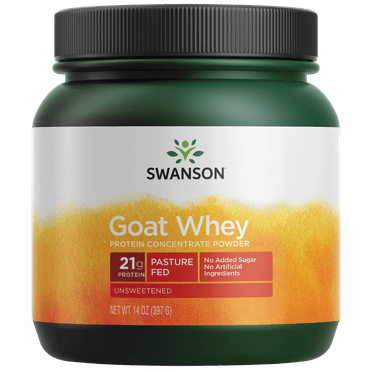 Swanson Goat Whey Protein Concentrate 14 oz Powder