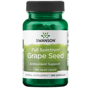 Swanson Grape Seed Capsules, 380 mg, 100 Count