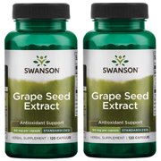 Swanson Grape Seed Extract Standardized 50 Milligrams 120 Capsules 2 Pack