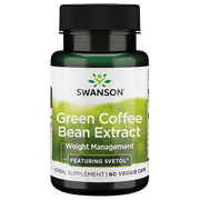 Swanson Green Coffee Bean Extract - Featuring Svetol 200 mg 60 Veggie Capsules