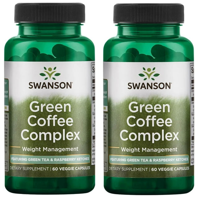 Swanson Green Coffee Complex Featuring Green Tea & Raspberry Ketones 2 Pack