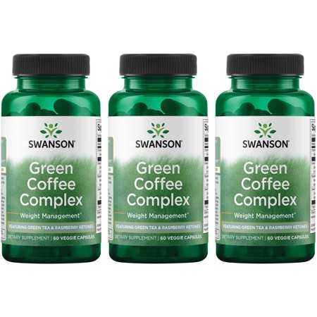 Swanson Green Coffee Complex - Featuring Green Tea & Raspberry Ketones 3 Pack