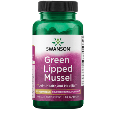 Swanson Green Lipped Mussel Capsules, 500 mg, 60 Count