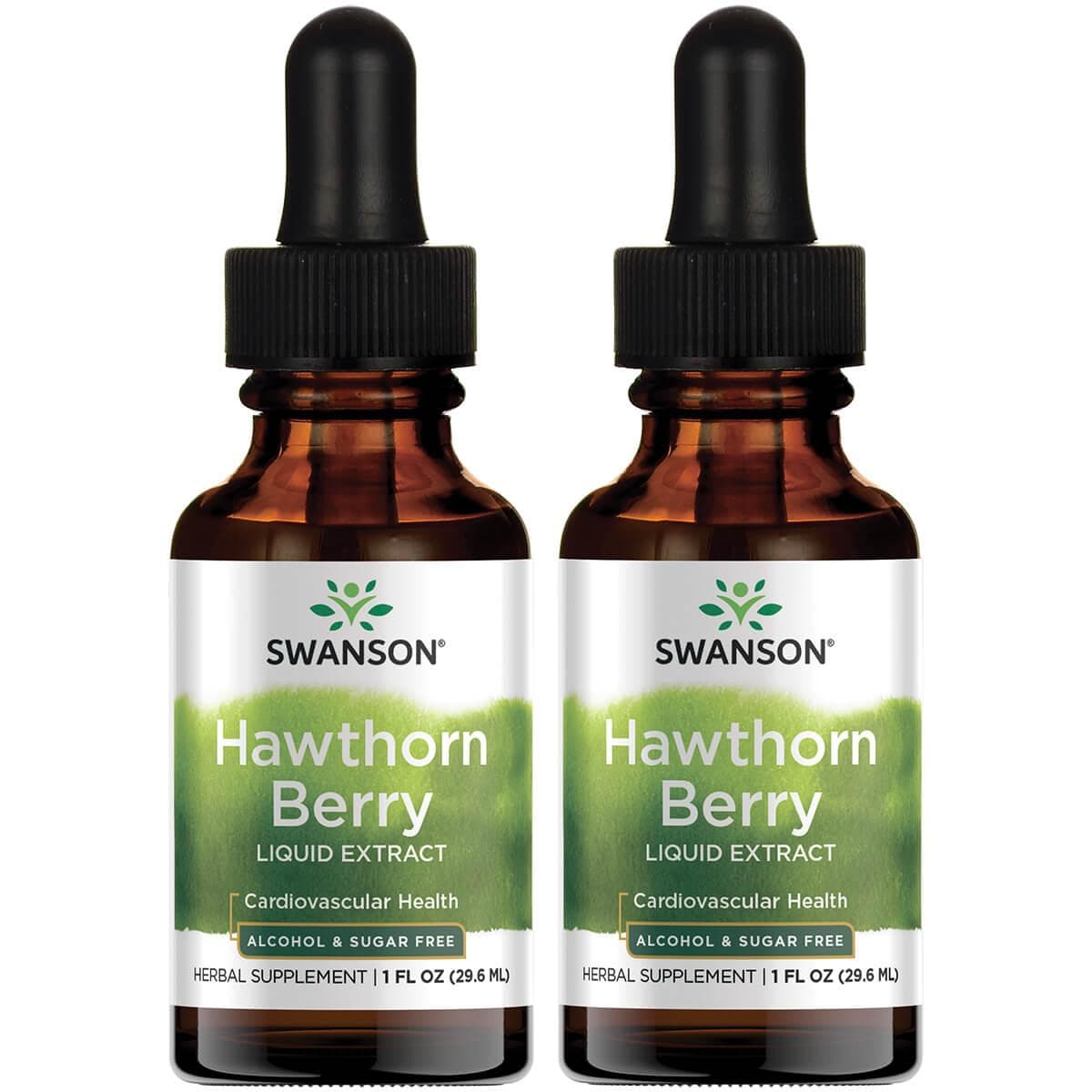 Swanson Hawthorn Berry Liquid Extract Alcohol & Sugar Free 2 Pack