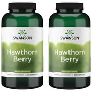 Swanson Hawthorn Berry Supplement- Antioxidant Flavonoids 250 Capsules, 565 mg each 2 Pack