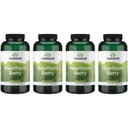 Swanson Hawthorn Berry Supplement- Antioxidant Flavonoids 250 Capsules, 565 mg each 4 Pack