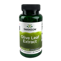 Swanson Olive Leaf Extract Capsules with 20% Oleuropein - (60 Capsules, 750mg Each)