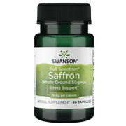 Swanson Herbal Supplements Full Spectrum Saffron Whole Ground Stigmas 15 mg Capsule 60ct