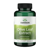 Swanson Olive Leaf Extract Capsules with 20% Oleuropein - (120 Capsules, 500mg Each)