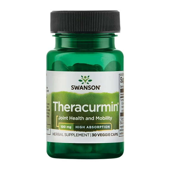 Swanson Theracurmin - Herbal Supplement Supporting Joint Health & Mobility - Formulated for High Absorption - (30 Capsules, 100mg Each)