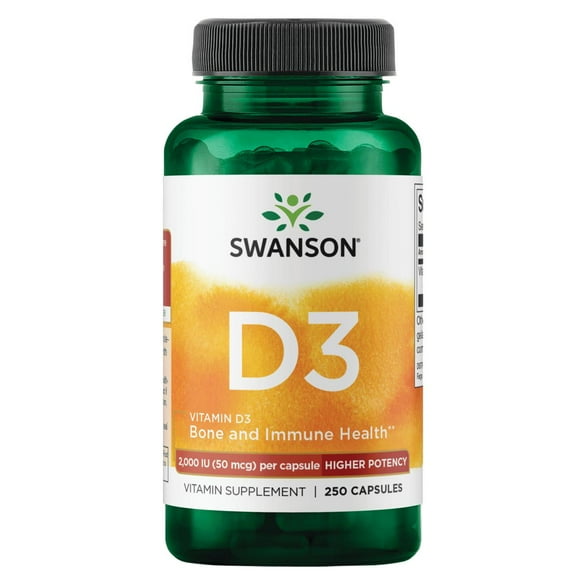 Swanson Vitamin D-3 (cholecalciferol) - High Potency - 1000 IU (25 mcg) 250 Capsules