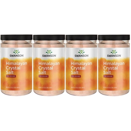 Swanson Himalayan Crystal Salt - Fine Ground 35.27 oz Salt 4 Pack
