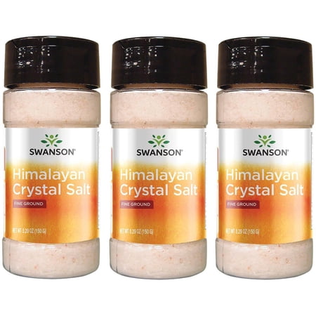 Swanson Himalayan Crystal Salt - Fine Ground 5.29 oz Salt 3 Pack