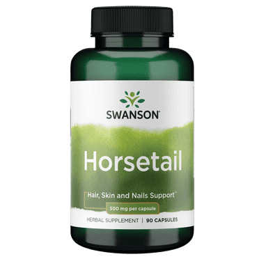 Swanson Horsetail - Herbal Supplement Supporting Healthy Hair, Skin & Nails - Natural Ingredients for Bone Health & Urinary Tract Support - (90 Capsules, 500mg Each)