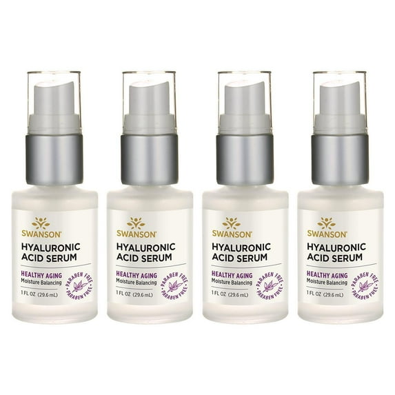 Swanson Hyaluronic Acid Serum 1 fl oz Serum 4 Pack