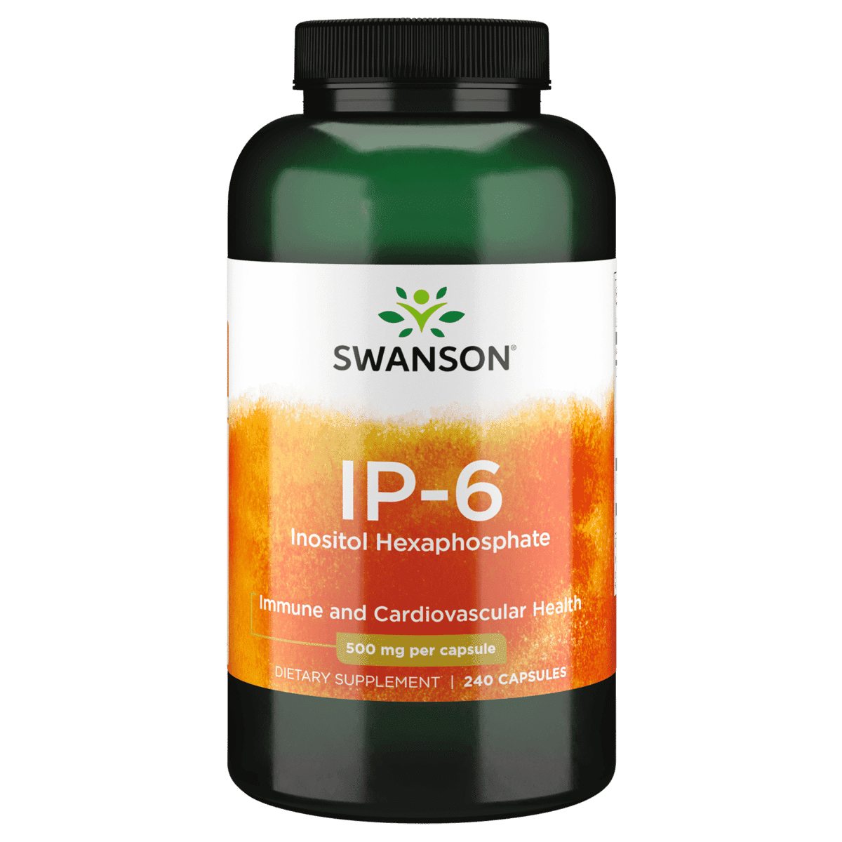Swanson IP-6 Inositol Hexaphosphate - Natural Supplement Aiding Heart Health, Immune Support, and Promoting Healthy Blood Sugar - (240 Capsules, 500mg Each)
