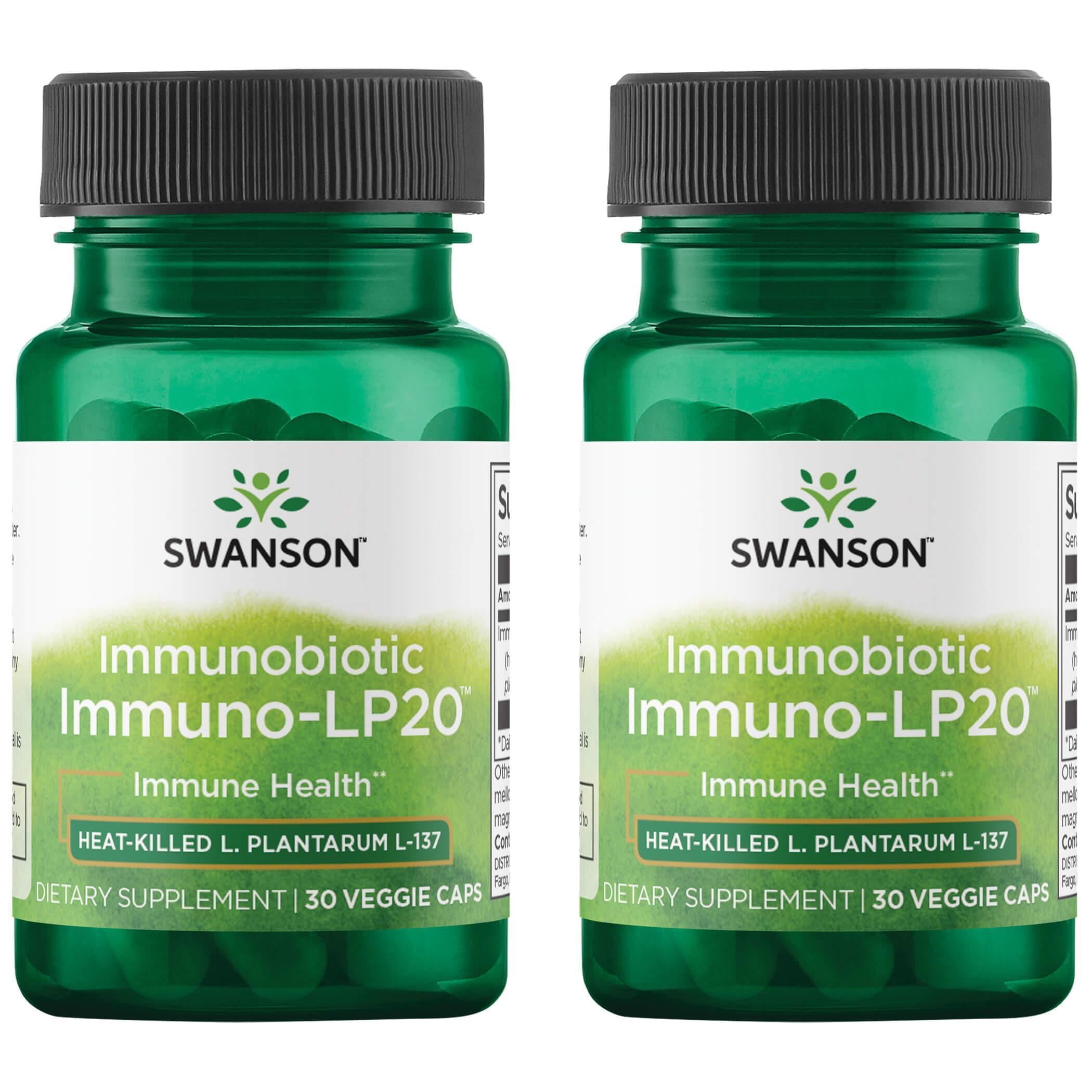 Swanson Immunobiotic Immuno-Lp20 50 Milligrams 30 Veg Capsules (2 Pack)