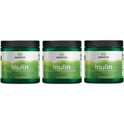 Swanson Inulin - Prebiotic Soluble Fiber Powder Promoting Digestive Health - Naturally Occurring FOS from Chicory Root Supporting Overall Gut Performance - 8 oz Each 3 Pack