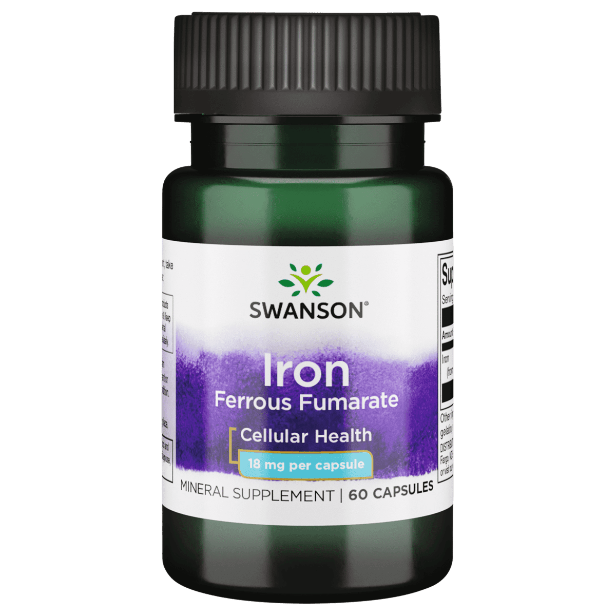 Swanson Iron Ferrous Fumarate 18 mg Cellular Health Capsules