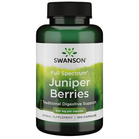 Swanson Juniper Berries Capsules, 520 mg, 100 Count