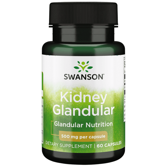 Swanson Kidney Glandular 500 mg 60 Capsules