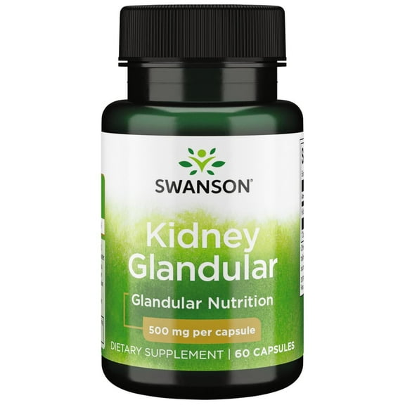 Swanson Kidney Glandular 500 mg 60 Capsules