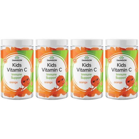 Swanson Kids Vitamin C Gummies - Orange 60 Gummies 4 Pack