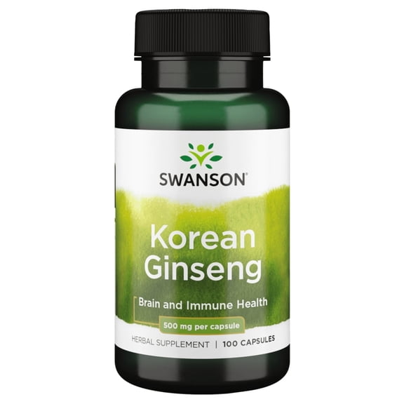 Swanson Korean Ginseng 500 mg 100 Capsules