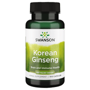Swanson Korean Ginseng 500 mg 100 Capsules
