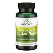 Swanson Full Spectrum Kudzu Root - Herbal Supplement Supporting Heart Health & Liver Health - May Support Healthy Blood Pressure & Cholesterol Levels - (60 Capsules, 500mg Each)