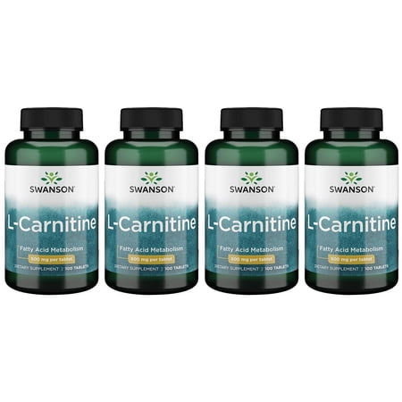 Swanson L-Carnitine 500 mg 100 Tabs 4 Pack
