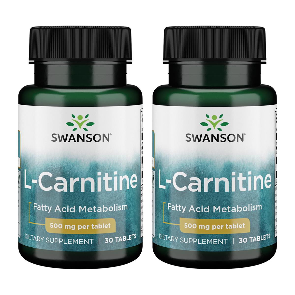 Swanson LCarnitine 500 mg 30 Tabs 2 Pack