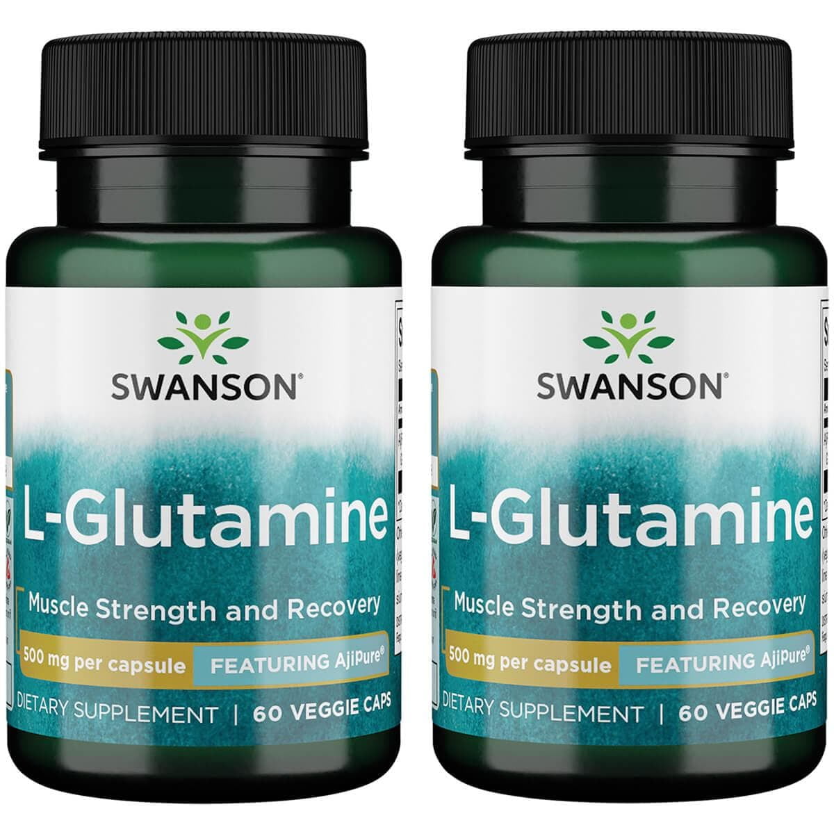 Swanson L-Glutamine - Featuring Ajipure 500 mg 60 Veg Caps 2 Pack ...