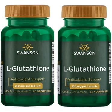 Swanson Higher Strength L-Glutithione 250 mg 60 Vegan Caps 2 Pack