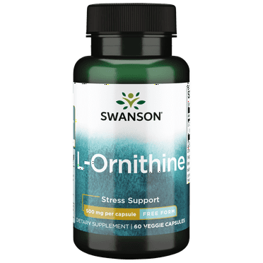 Swanson L-Ornithine Amino Acid 500 mg 60 Veggie Capsules
