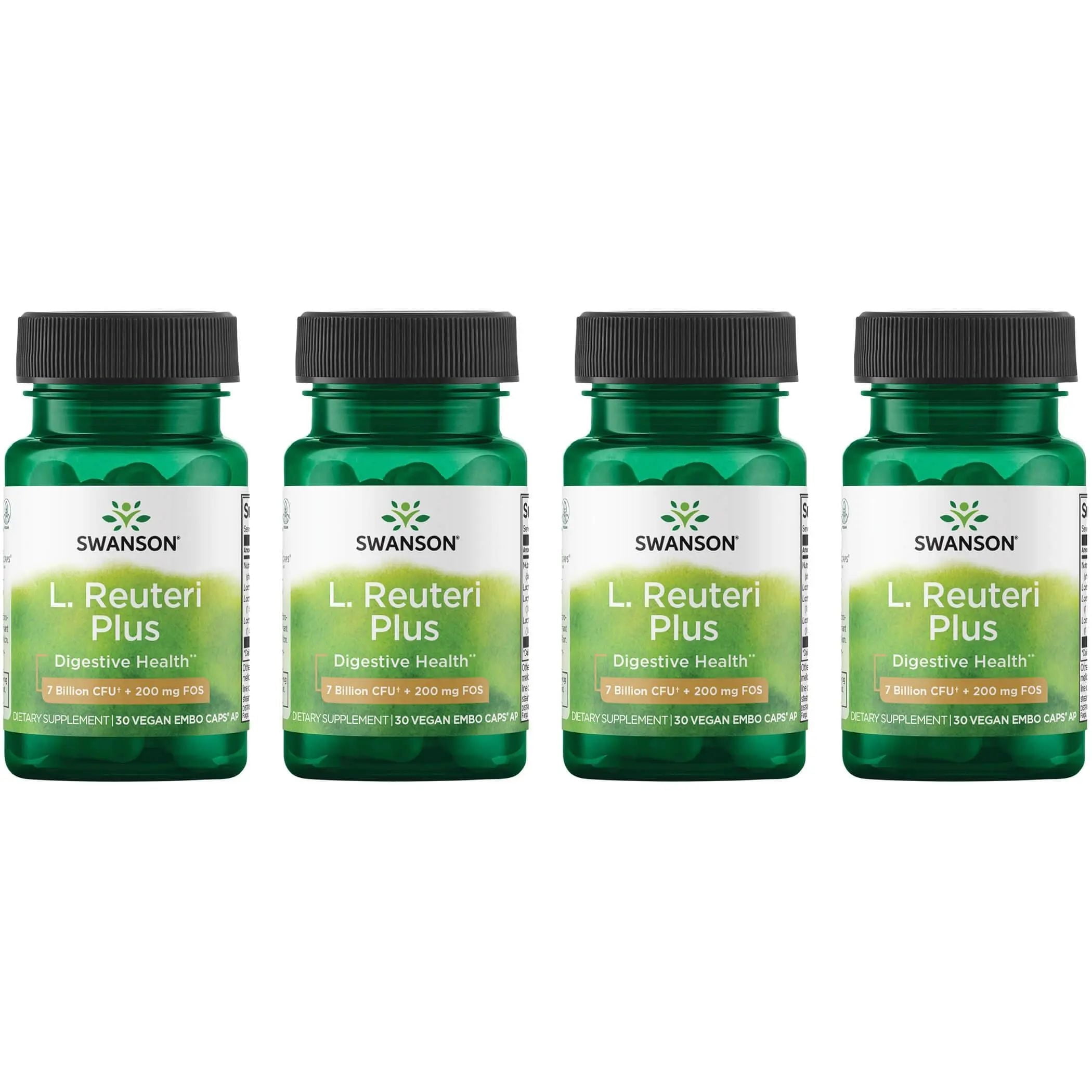 Swanson L. Reuteri Plus 7 billion Cfu 30 Vegan Caps 4 Pack