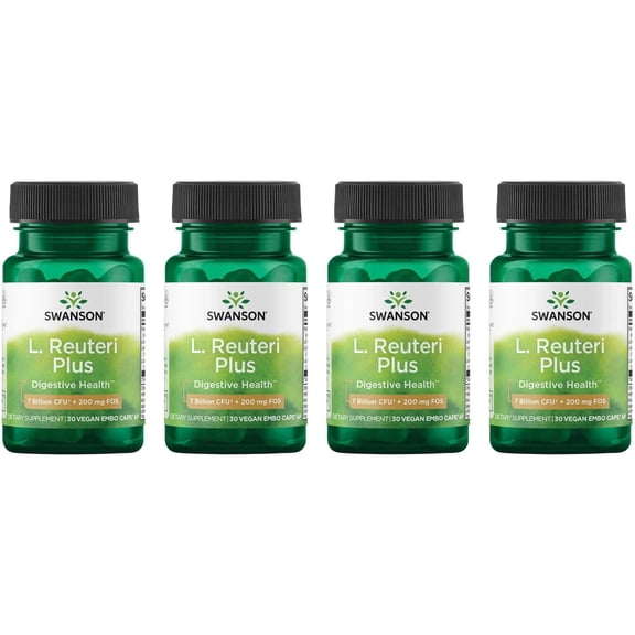 Swanson L. Reuteri Plus 7 billion Cfu 30 Vegan Caps 4 Pack
