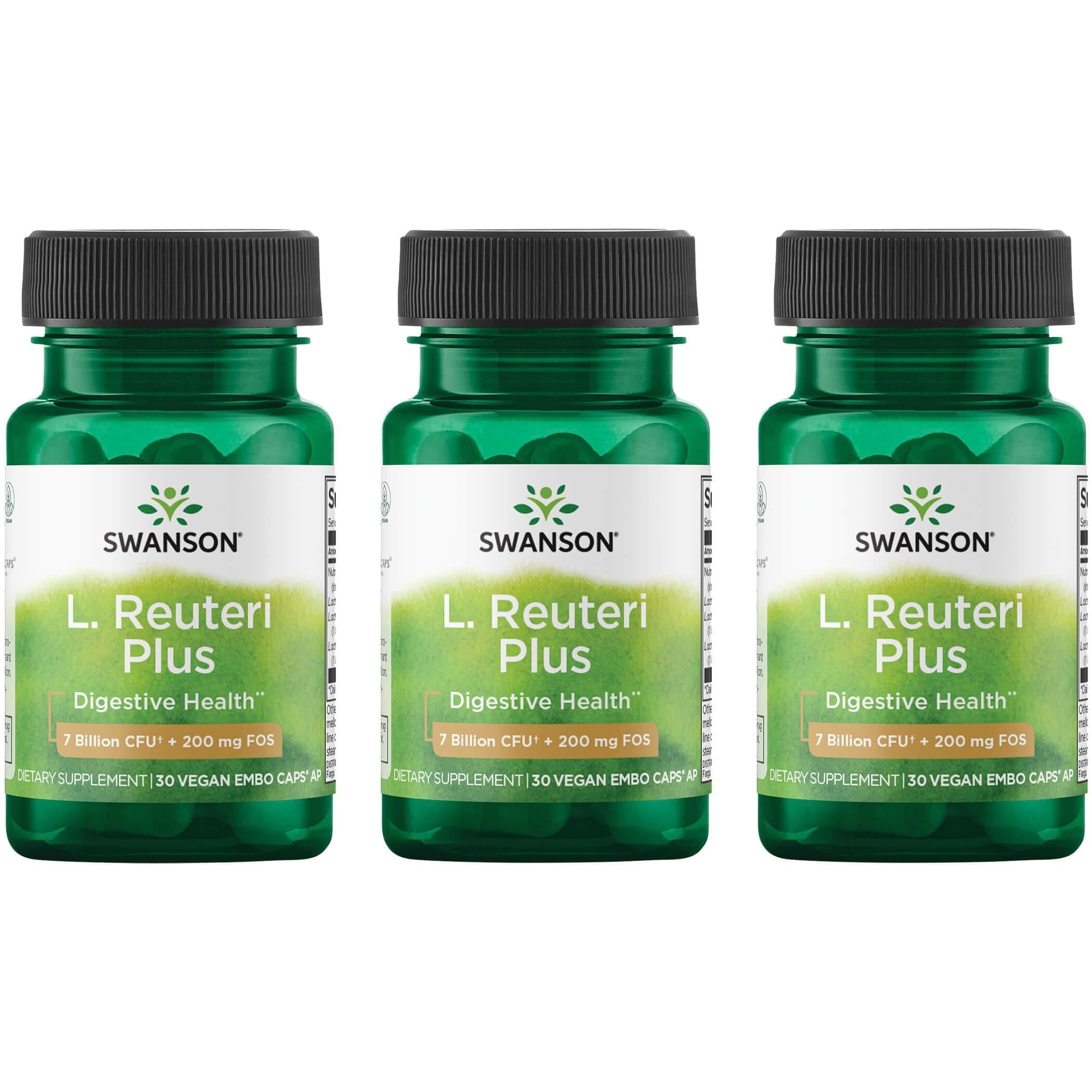Swanson L. Reuteri Plus 7 billion Cfu 30 Vegan Caps 3 Pack