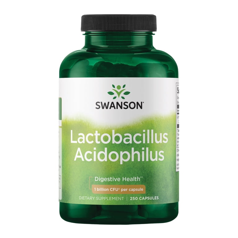 Swanson Lactobacillus Acidophilus - Probiotic Supplement Supporting Digestive Health with 1 Billion CFU Per Capsule