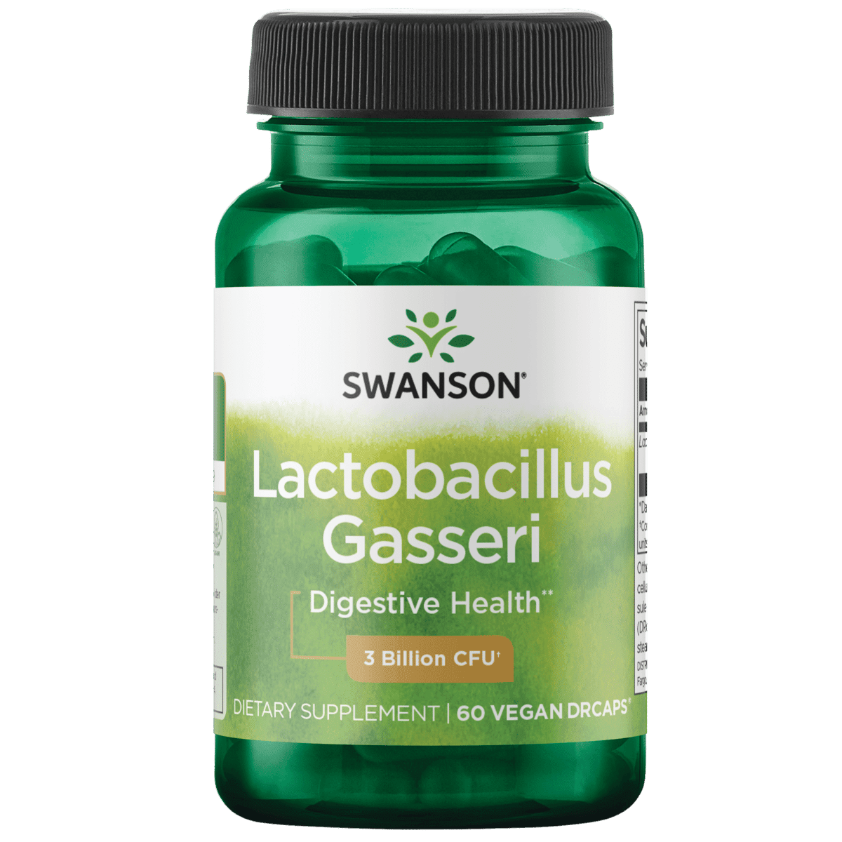 Swanson Lactobacillus Gasseri Probiotic Supplement, Helps Support Digestive Health, 3 Billion CFU, 60 Veggie Capsules
