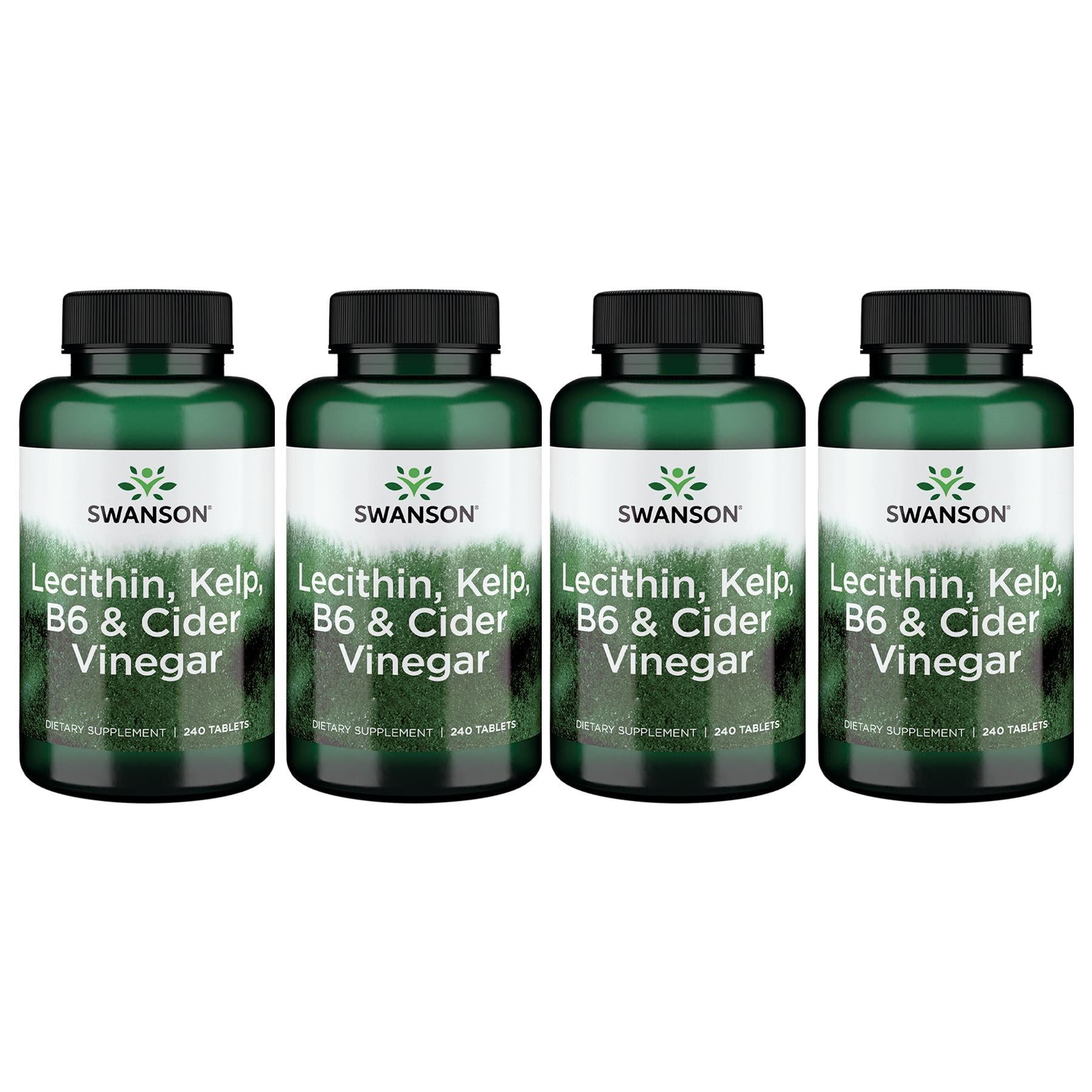 Swanson Lecithin, Kelp, B6, & Cider Vinegar 240 Tabs 4 Pack