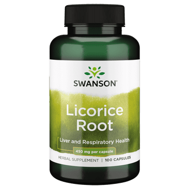 Swanson Licorice Root 450 mg 100 Capsules